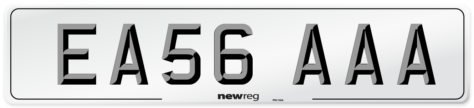 EA56 AAA Number Plate from New Reg
